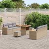 vidaXL Ensemble de canap&eacute; de jardin 11 pcs Beige et Gris clair