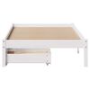 vidaXL Cadre de lit sans matelas blanc 75x190 cm bois de pin massif