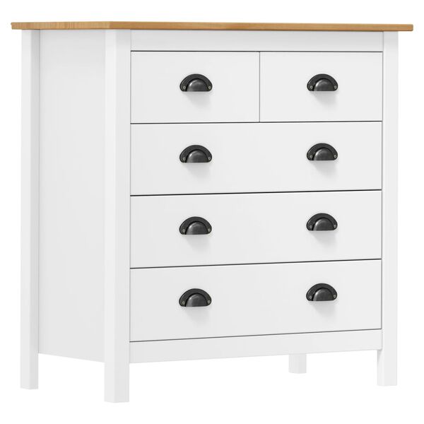 vidaXL Buffet Hill Blanc 79x40x80 cm Bois de pin solide