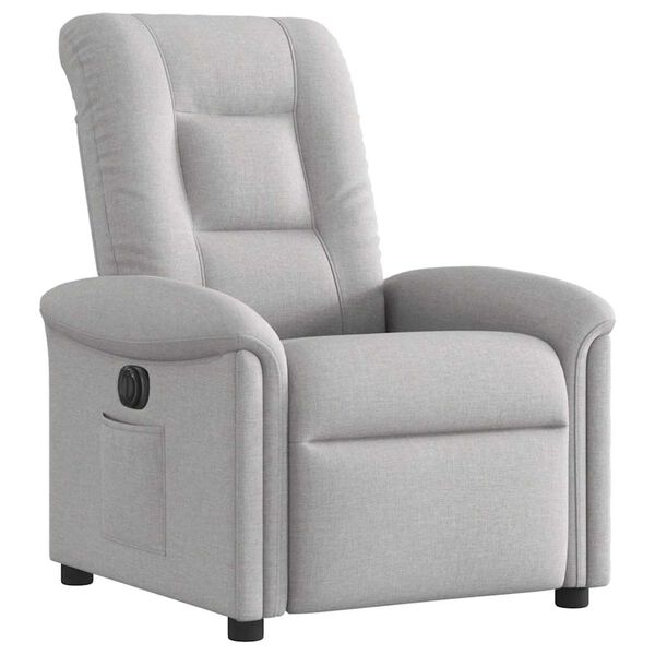 vidaXL Fauteuil inclinable électrique gris nuage tissu