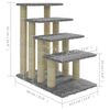 vidaXL Arbre &agrave; chat avec griffoirs en sisal Gris clair 63 cm