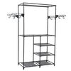 vidaXL Porte-v&ecirc;tements Acier et tissu non-tiss&eacute; 87x44x158 cm Noir