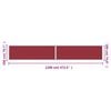 vidaXL Auvent lat&eacute;ral r&eacute;tractable Rouge 200x1200 cm