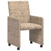 vidaXL Chaises de Salle &agrave; Manger avec Roues 2 pc Simili cuir su&eacute;d&eacute;