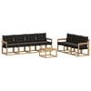vidaXL Ensemble de canap&eacute;s d'ext&eacute;rieur 8 pc 7 place Blanc et noir