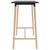 vidaXL Table de bar Noir 120x60x105 cm MDF et bois de h&ecirc;tre massif