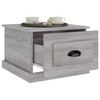 vidaXL Table basse Sonoma gris 50x50x35 cm Bois d'ingénierie