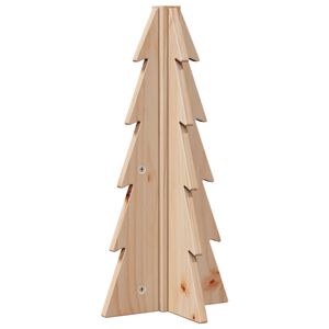 vidaXL Arbre de No&euml;l en bois pour d&eacute;coration 49 cm bois massif de pin