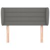 vidaXL T&ecirc;te de lit avec oreilles Gris fonc&eacute; 103x23x78/88 cm Tissu