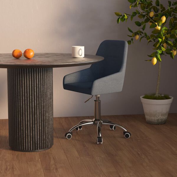 vidaXL Chaise pivotante de bureau Gris fonc&eacute; Tissu