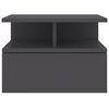 vidaXL Tables de chevet flottantes 2 pcs Gris Bois d'ingénierie