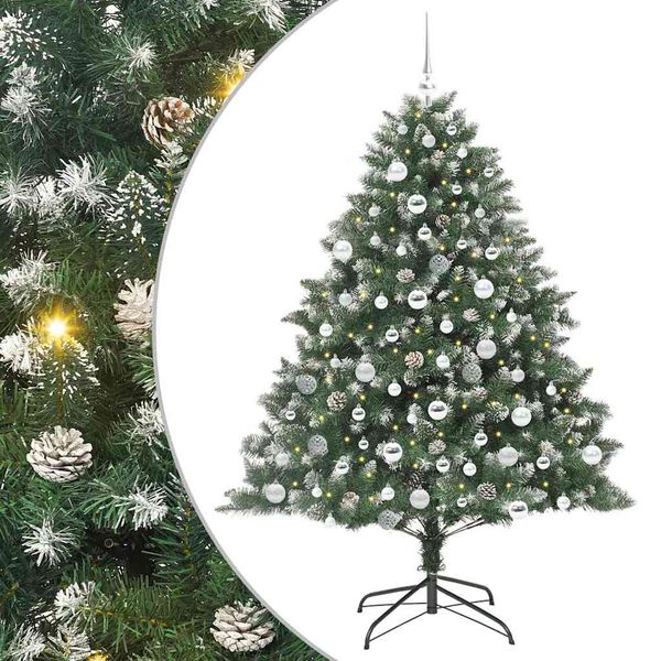vidaXL Sapin de No&euml;l artificiel Vert 180 cm PVC, plastique et acier