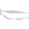 vidaXL Matelas de lit &agrave; ressorts ensach&eacute;s fermet&eacute; moyenne rose 80x210x20 cm velours