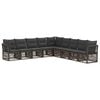 vidaXL Ensemble de canap&eacute; de jardin 9 pc 9 place Gris polyrotin
