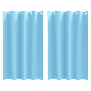 vidaXL Rideaux occultants avec anneaux 2 pc Bleu clair 175 x 140 cm