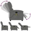 vidaXL Fauteuil de massage inclinable Gris fonc&eacute; Tissu