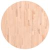 vidaXL Dessus de table &Oslash;80x2,5 cm rond bois massif de h&ecirc;tre
