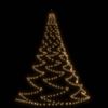 vidaXL Arbre mural avec crochet m&eacute;tallique 720 LED Blanc chaud 5 m
