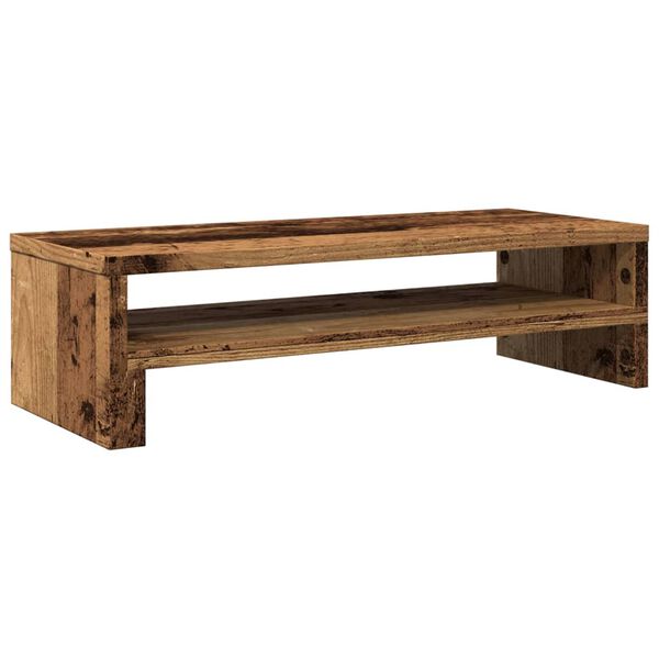 vidaXL Support de moniteur vieux bois 54x22x15 cm bois d'ing&eacute;nierie