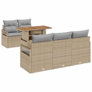 vidaXL Ensemble de canap&eacute; de jardin 6 pi&egrave;ces 5-Nombre de places