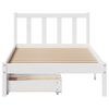 vidaXL Cadre de lit sans matelas blanc 90x200 cm bois de pin massif