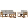 vidaXL Ensemble de canap&eacute;s d'ext&eacute;rieur 6 pc Naturel et gris clair