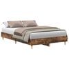 vidaXL Cadre de lit sans matelas ch&ecirc;ne fum&eacute; 120x190 cm bois ing&eacute;nierie