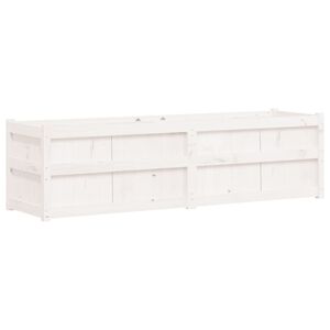 vidaXL Jardini&egrave;re blanc 180x50x50 cm bois de pin massif
