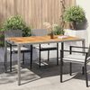 vidaXL Table de jardin 150x90x75 cm R&eacute;sine tress&eacute;e bois d'acacia Gris