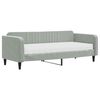 vidaXL Lit de jour avec matelas gris clair 90x200 cm velours