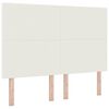 vidaXL T&ecirc;te de lit Cr&egrave;me 160 cm Tissu en velours c&ocirc;tel&eacute;