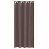 vidaXL Rideaux occultants avec anneaux 2 pcs Marron fonc&eacute; 245 x 140 cm