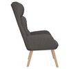 vidaXL Chaise de relaxation Gris fonc&eacute; Tissu