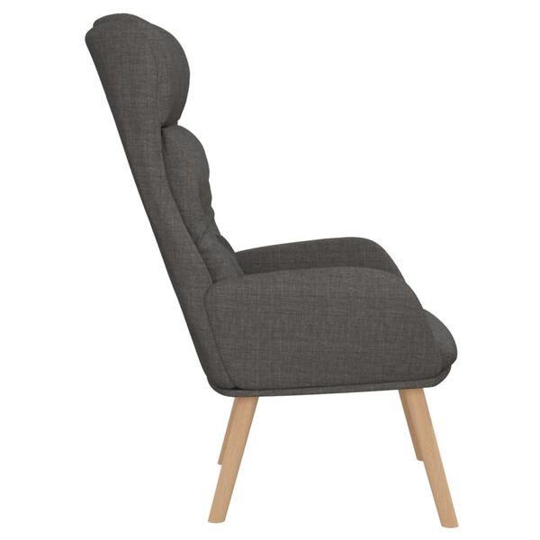 vidaXL Chaise de relaxation Gris fonc&eacute; Tissu