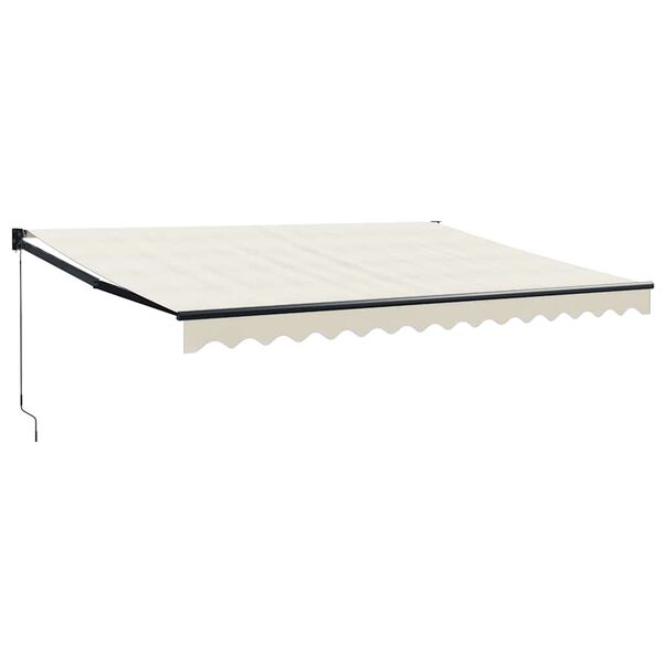 vidaXL Auvent r&eacute;tractable cr&egrave;me 4x3 m tissu et aluminium