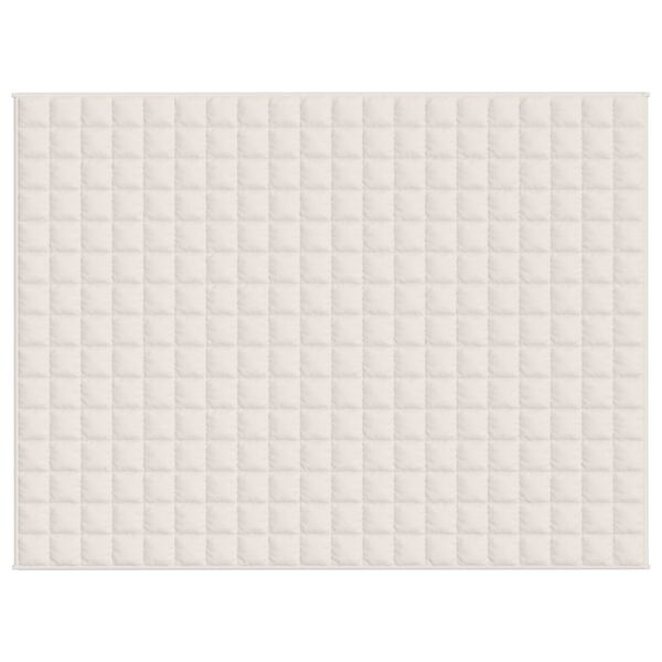 vidaXL Couverture lestée Crème clair 152x203 cm 7 kg Tissu