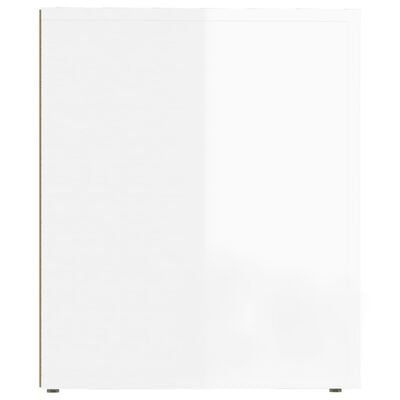 vidaXL Tables de chevet 2 pcs Blanc brillant 50x39x47 cm