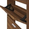 vidaXL Armoire &agrave; chaussures Ch&ecirc;ne marron 59x17x108cm Bois d'ing&eacute;nierie