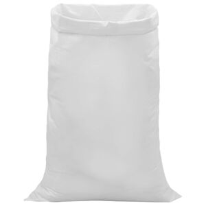 vidaXL Sacs tiss&eacute;s 10 pi&egrave;ces Blanc 100 x 150 cm PP