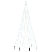 vidaXL Arbre de Noël avec poteau en métal 500 LED blanches froides 3m