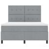vidaXL Lit &agrave; ressorts avec matelas Gris clair 140 x 200 cm tissu