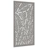 vidaXL Décoration murale jardin 105x55 cm acier corten design feuille