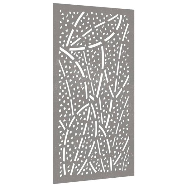 vidaXL Décoration murale jardin 105x55 cm acier corten design feuille