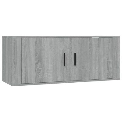 vidaXL Ensemble de meubles TV 2 pcs Sonoma gris Bois d'ingénierie