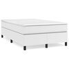 vidaXL Sommier &agrave; lattes de lit avec matelas Blanc 120x200cm Similicuir
