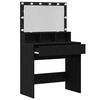 vidaXL Table de Toilette avec tiroir Chêne noir 80 x 41 x 134,5 cm