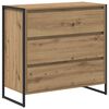 vidaXL Buffet Ch&ecirc;ne artisan 79 x 36 x 75.5 cm Bois d'ing&eacute;nierie