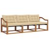 vidaXL Ensemble de canap&eacute;s d'ext&eacute;rieur 3 pc Naturel et Beige