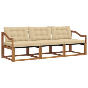 vidaXL Ensemble de canap&eacute;s d'ext&eacute;rieur 3 pc Naturel et Beige
