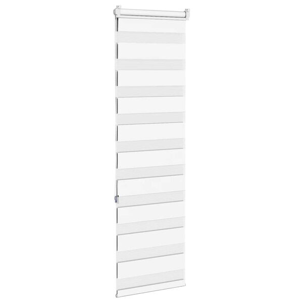 vidaXL Store z&egrave;bre blanc 45x150 cm largeur du tissu 40,9 cm polyester